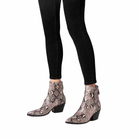 new Dolce Vita ㋛ Shanta Vegan Leather Boot Ankle Booties ㋛ Snakeskin Embossed ㋛ - Picture 4 of 17